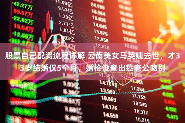股票自己配资流程详解 云南美女马英婕去世，才33岁结婚仅5个月，婚检没查出癌老公吻别